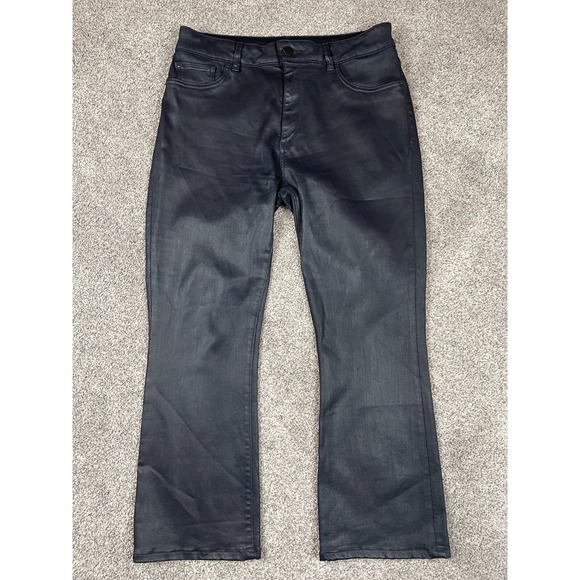 DL1961 Denim - DL1961 Jeans Womens 31 Coated Cropped Bootcut Flare Slimming Lara Marin Denim